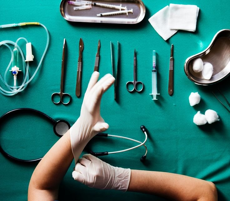download premium image of flatlay of medical equipment for surgery about surgery, surgical instruments, surgeon instrument, surgeon, and medical knife 50268